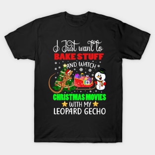 Watch Christmas Movies With My Leopard Gecko T-Shirt